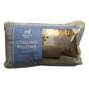 Member's Mark Down Alternative Cooling Touch Bed Pillows, 2 Pack, Blue